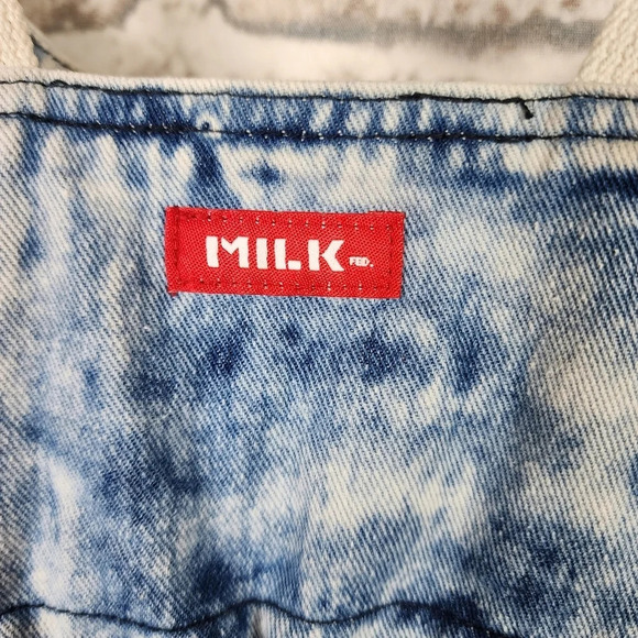 Vintage 90s Milkfed Acid Wash Denim Mini Dress Sopia Coppola One Size Japan - Picture 12 of 16